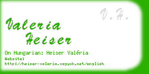 valeria heiser business card